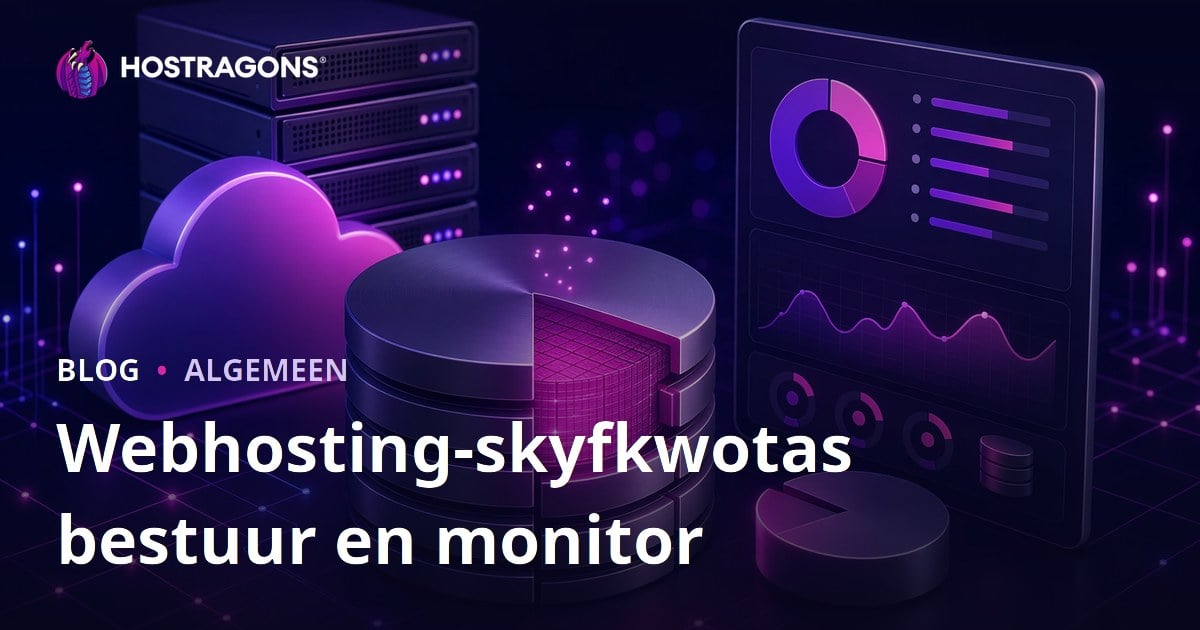 Webhosting-skyfkwotas bestuur en monitor