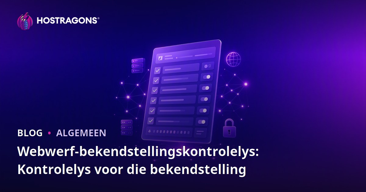 Webwerf-bekendstellingskontrolelys: Kontrolelys voor die bekendstelling