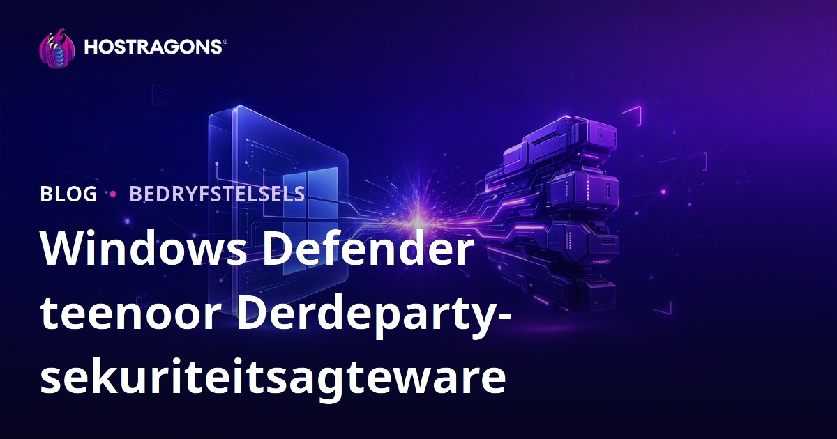 Windows Defender teenoor Derdeparty-sekuriteitsagteware