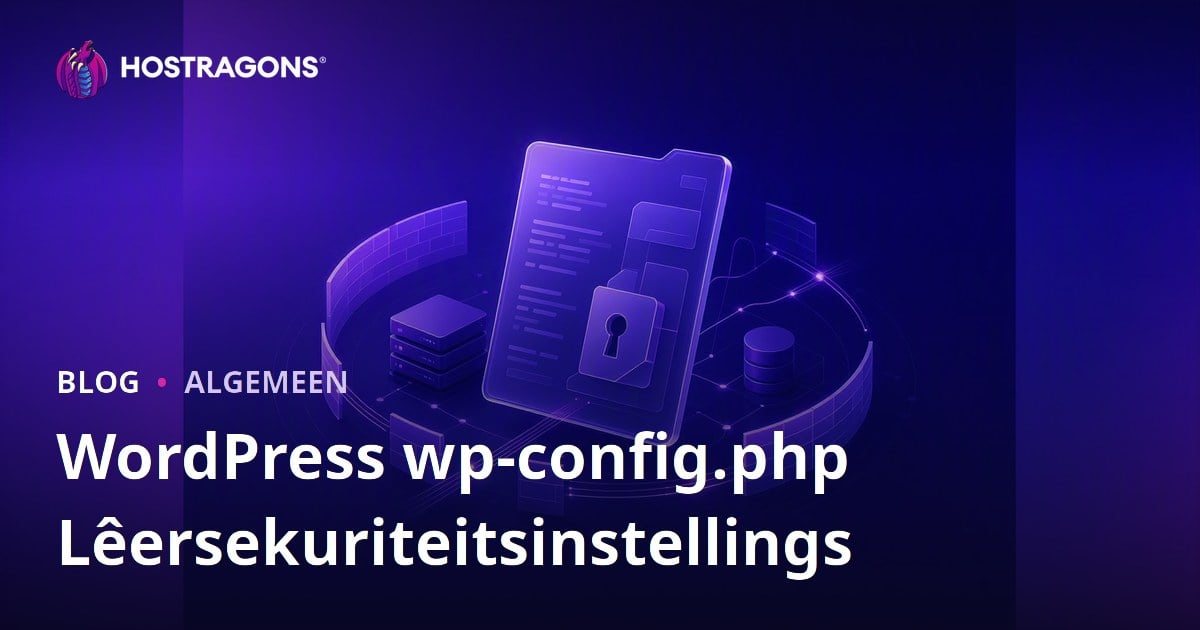 WordPress wp-config.php Lêersekuriteitsinstellings