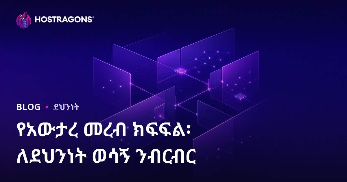 የአውታረ መረብ ክፍፍል፡ ለደህንነት ወሳኝ ንብርብር