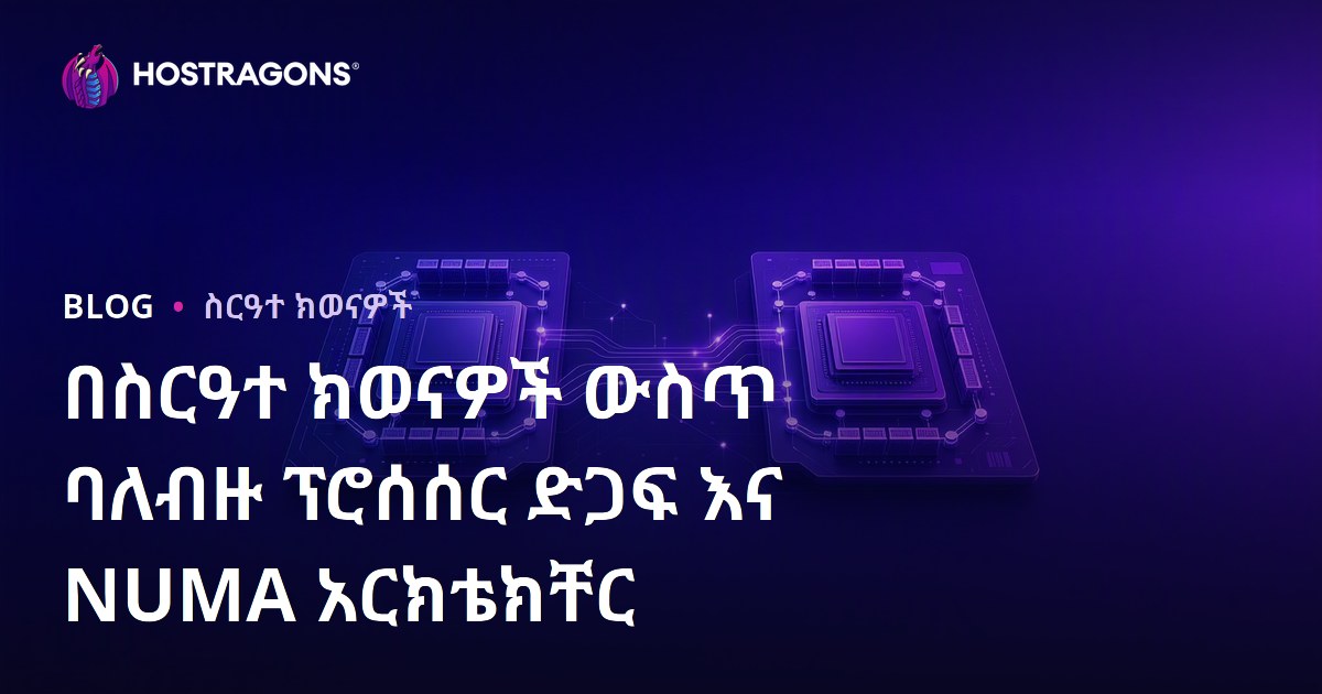 በስርዓተ ክወናዎች ውስጥ ባለብዙ ፕሮሰሰር ድጋፍ እና NUMA አርክቴክቸር