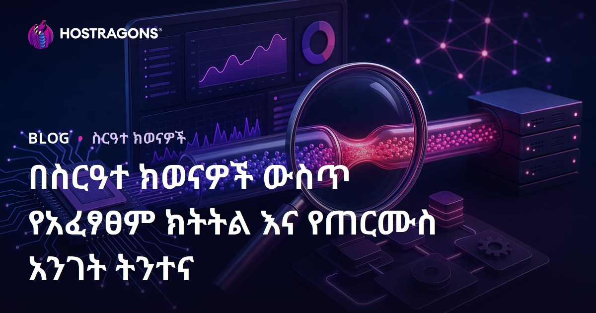 በስርዓተ ክወናዎች ውስጥ የአፈፃፀም ክትትል እና የጠርሙስ አንገት ትንተና