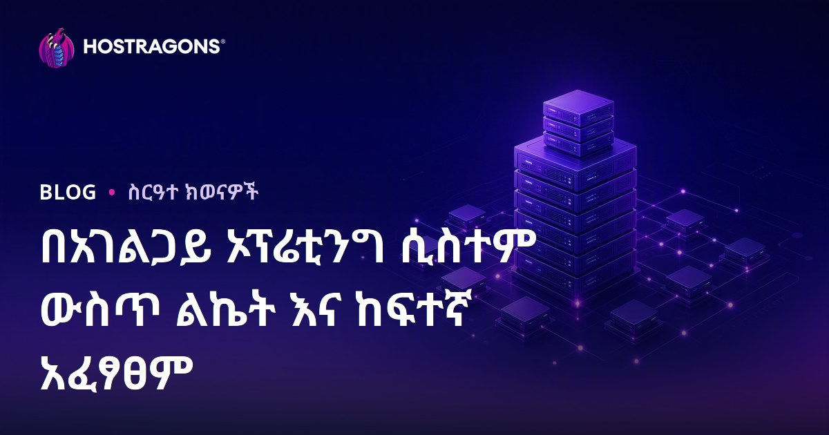 በአገልጋይ ኦፕሬቲንግ ሲስተም ውስጥ ልኬት እና ከፍተኛ አፈፃፀም