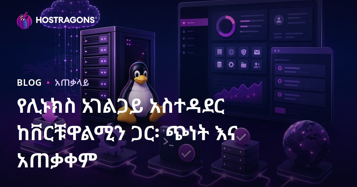 የሊኑክስ አገልጋይ አስተዳደር ከቨርቹዋልሚን ጋር፡ ጭነት እና አጠቃቀም