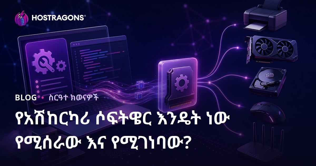 የአሽከርካሪ ሶፍትዌር እንዴት ነው የሚሰራው እና የሚገነባው?