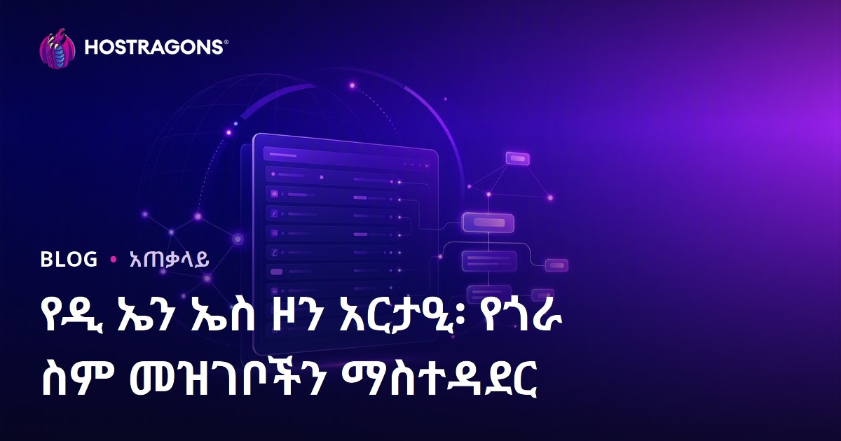 የዲ ኤን ኤስ ዞን አርታዒ፡ የጎራ ስም መዝገቦችን ማስተዳደር
