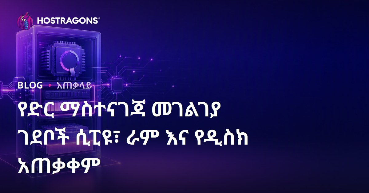የድር ማስተናገጃ መገልገያ ገደቦች ሲፒዩ፣ ራም እና የዲስክ አጠቃቀም