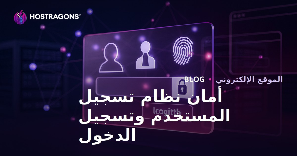 أمان نظام تسجيل المستخدم وتسجيل الدخول