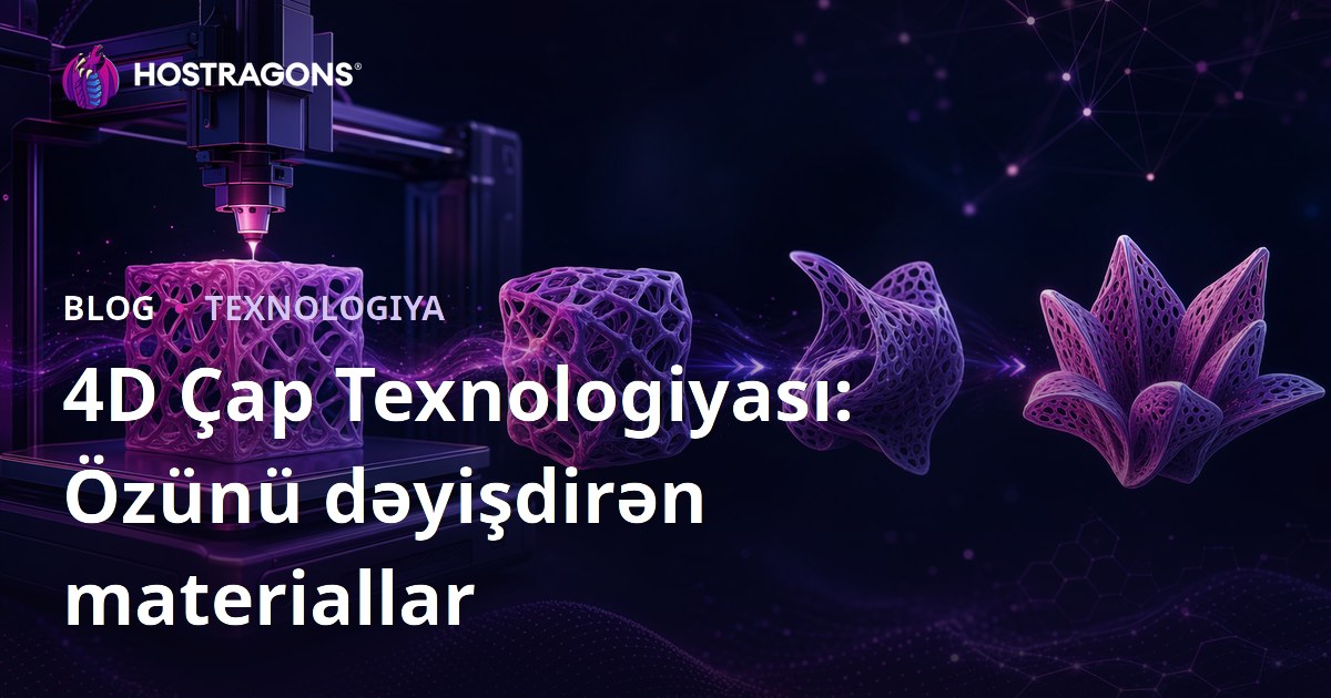 4D Çap Texnologiyası: Özünü dəyişdirən materiallar