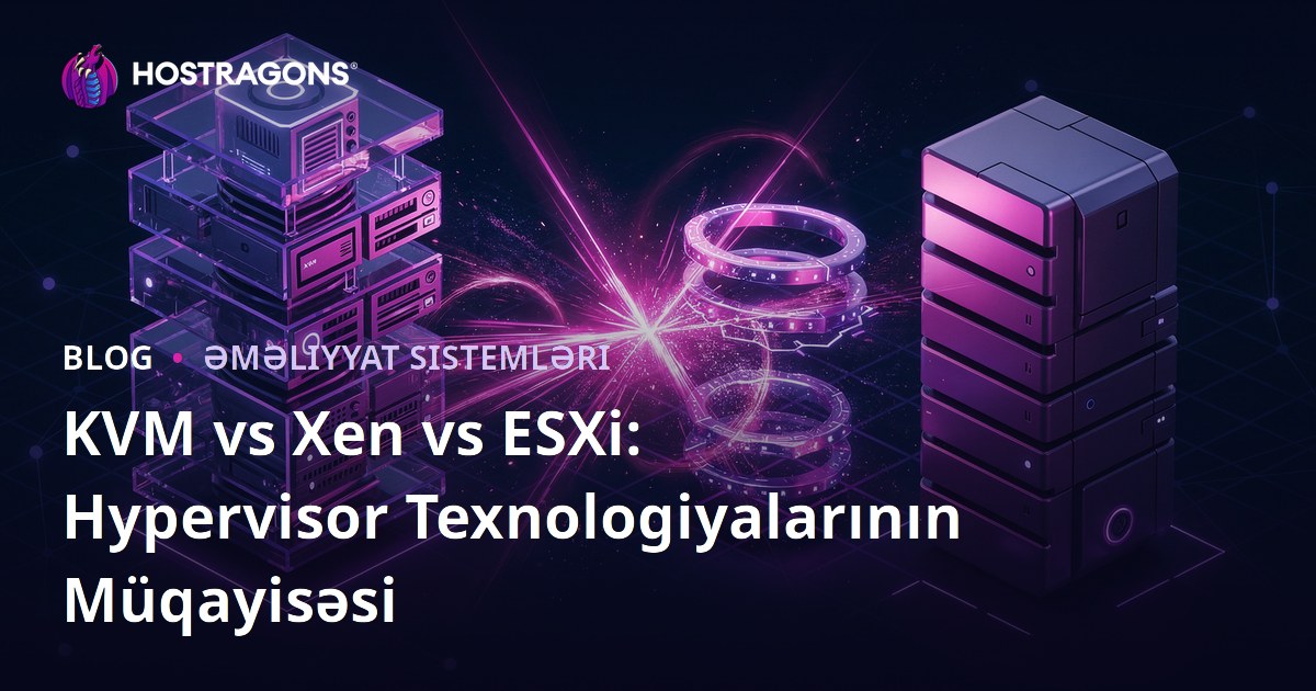 KVM vs Xen vs ESXi: Hypervisor Texnologiyalarının Müqayisəsi