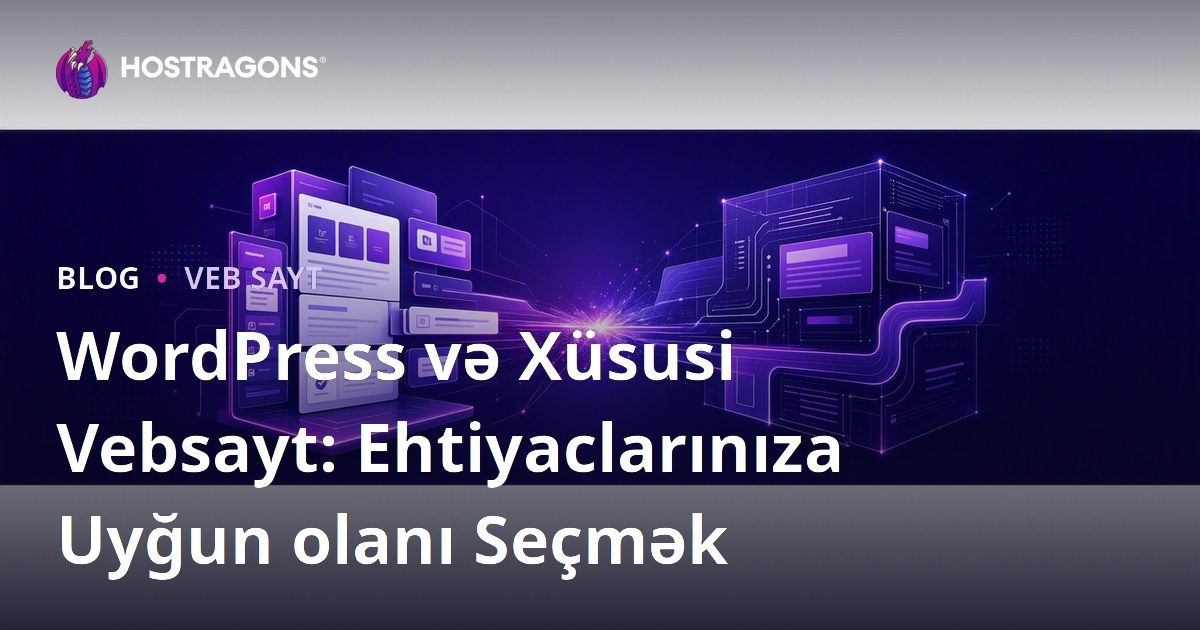 WordPress və Xüsusi Vebsayt: Ehtiyaclarınıza Uyğun olanı Seçmək