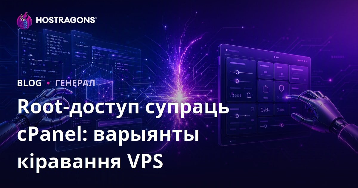 Root-доступ супраць cPanel: варыянты кіравання VPS
