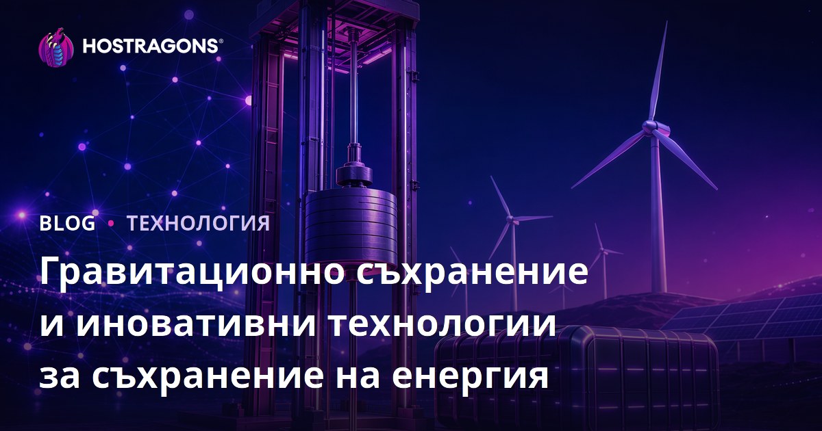 Гравитационно съхранение и иновативни технологии за съхранение на енергия