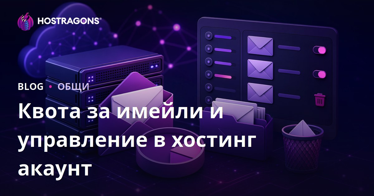 Квота за имейли и управление в хостинг акаунт