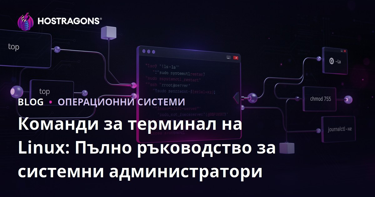 Команди за терминал на Linux: Пълно ръководство за системни администратори