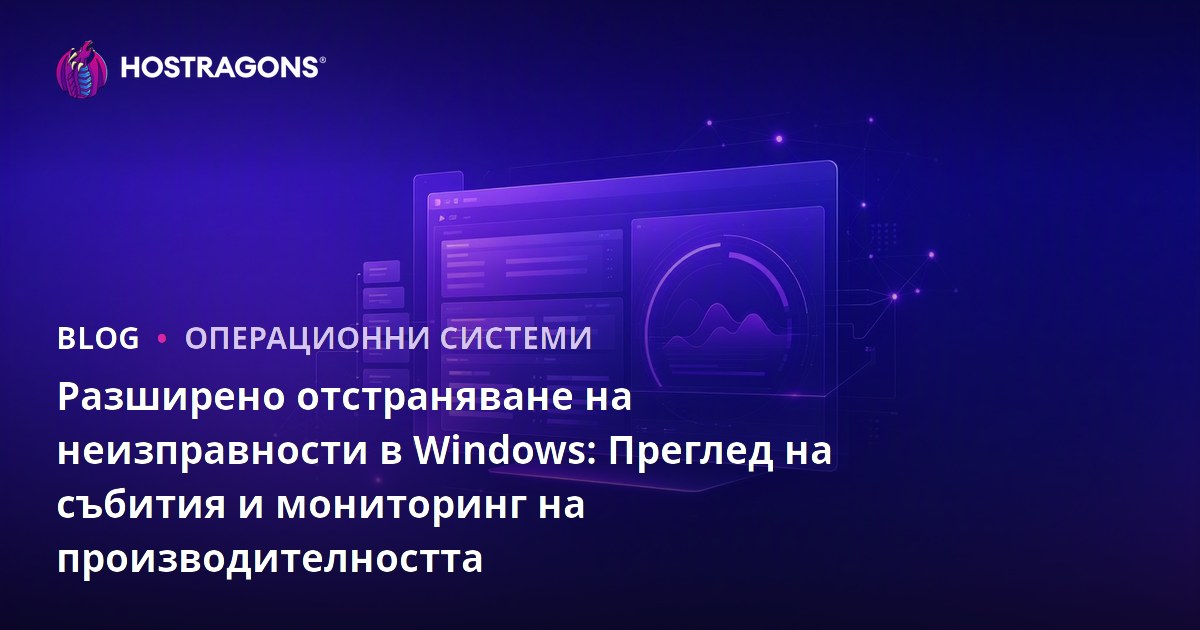 Разширено отстраняване на неизправности в Windows: Преглед на събития и мониторинг на производителността