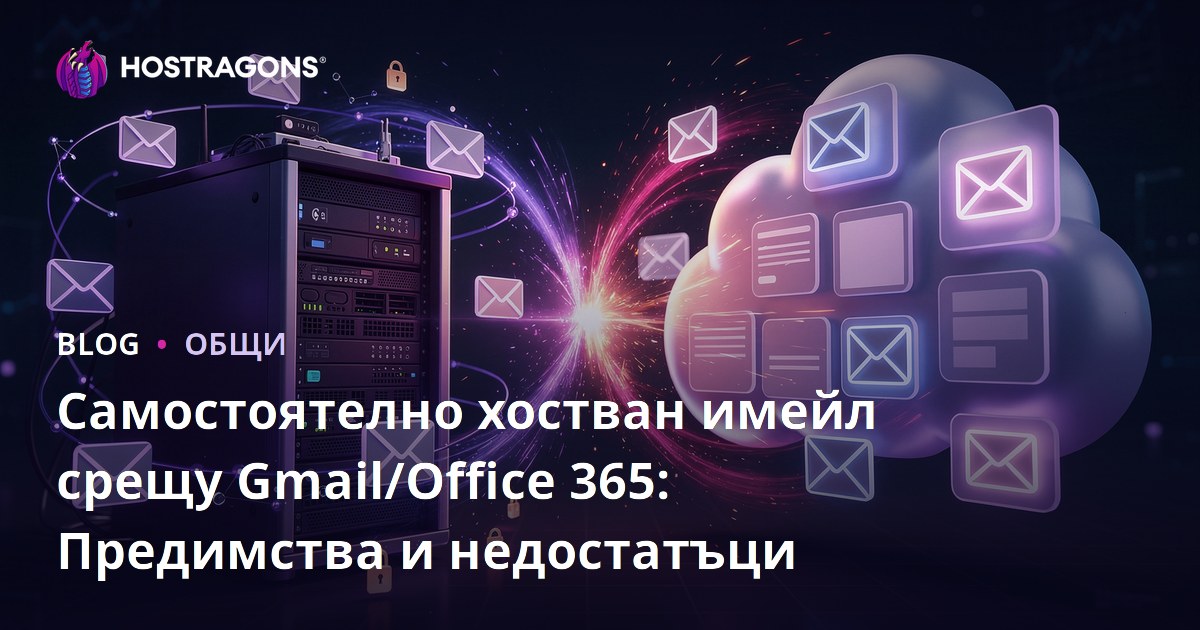 Самостоятелно хостван имейл срещу Gmail/Office 365: Предимства и недостатъци