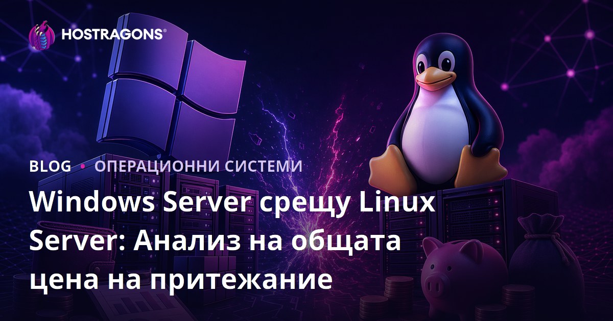 Windows Server срещу Linux Server: Анализ на общата цена на притежание