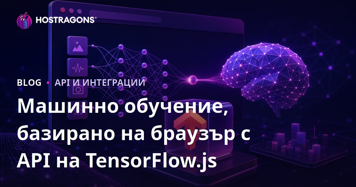 Машинно обучение, базирано на браузър с API на TensorFlow.js