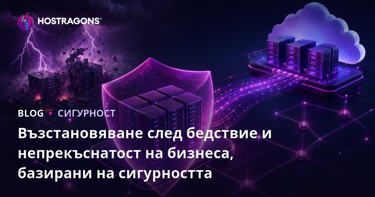 Възстановяване след бедствие и непрекъснатост на бизнеса, базирани на сигурността