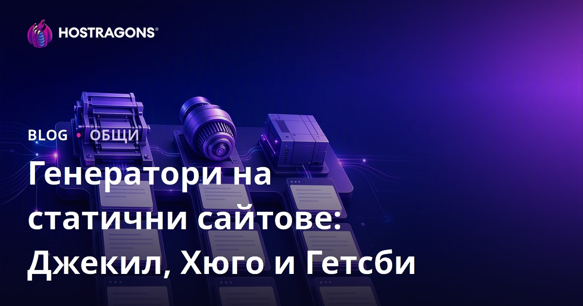 Генератори на статични сайтове: Джекил, Хюго и Гетсби