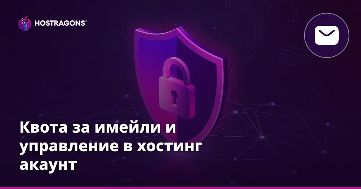Квота за имейли и управление в хостинг акаунт