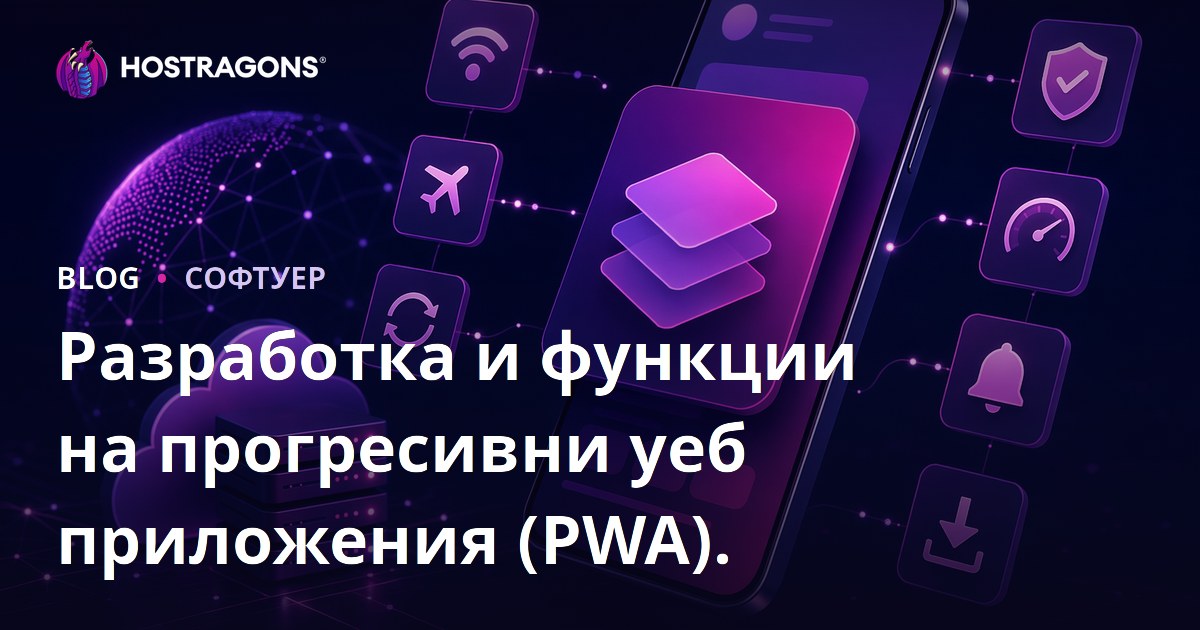 Разработка и функции на прогресивни уеб приложения (PWA).