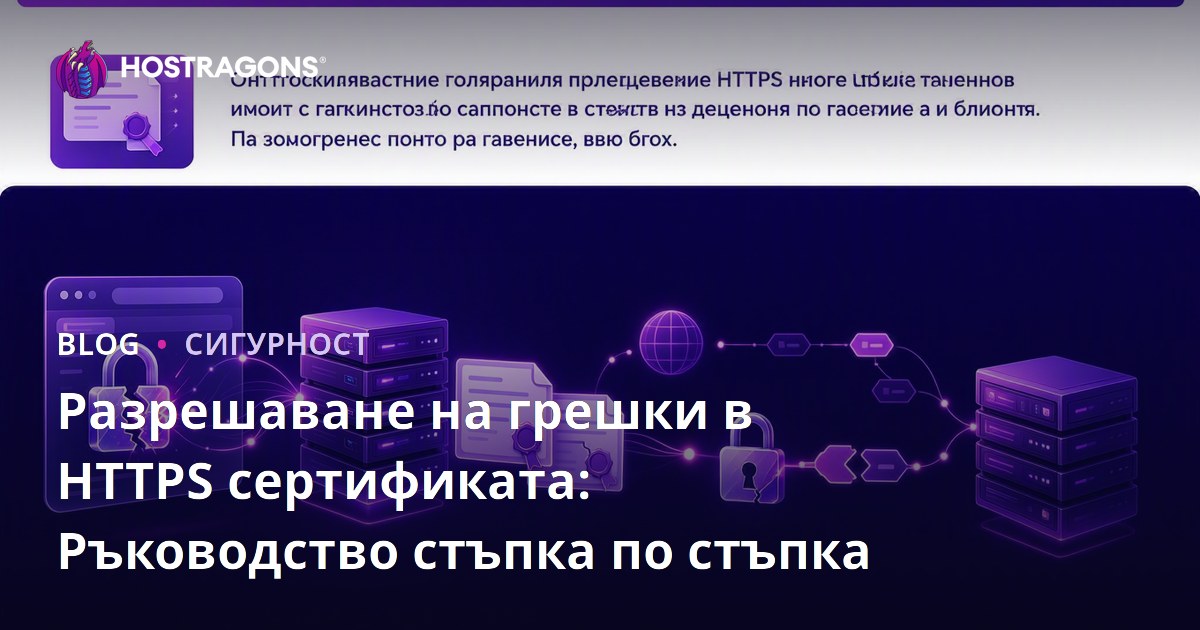 Разрешаване на грешки в HTTPS сертификата: Ръководство стъпка по стъпка