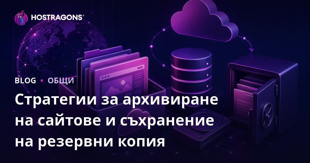 Стратегии за архивиране на сайтове и съхранение на резервни копия