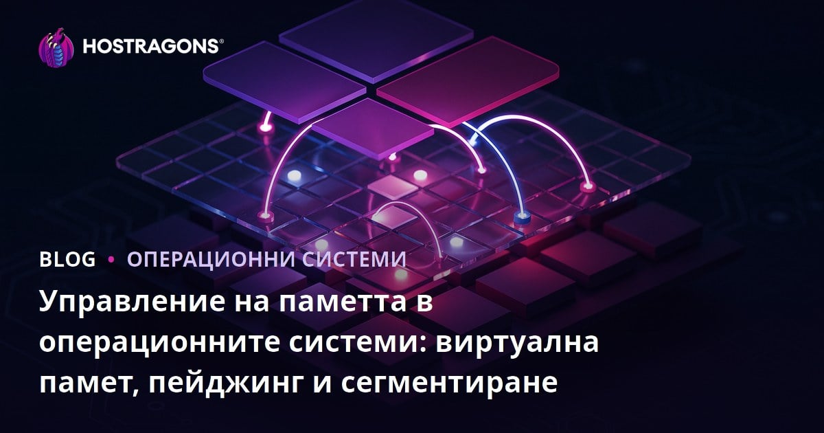 Управление на паметта в операционните системи: виртуална памет, пейджинг и сегментиране