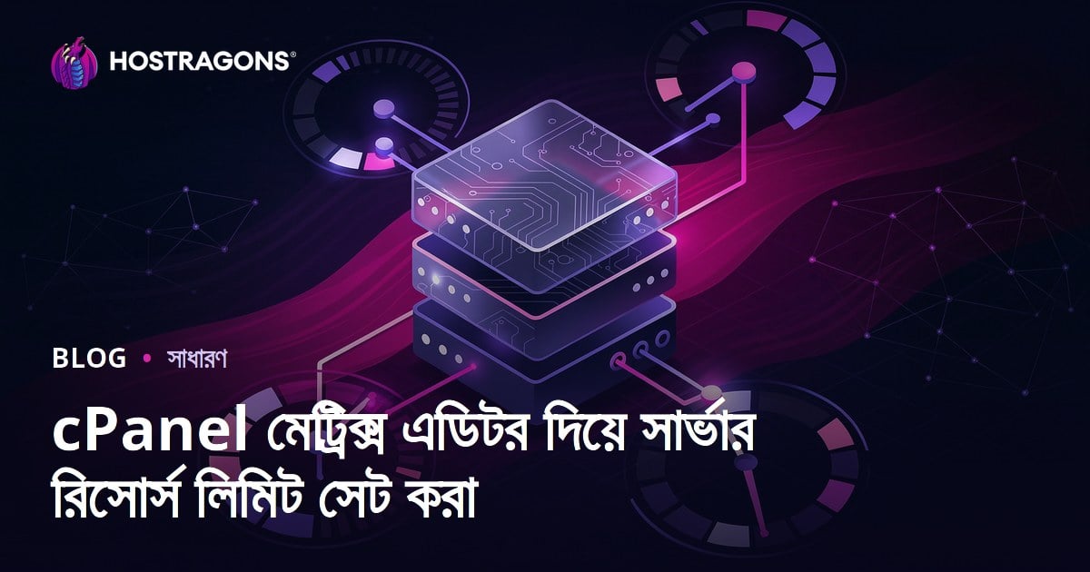 cPanel মেট্রিক্স এডিটর দিয়ে সার্ভার রিসোর্স লিমিট সেট করা