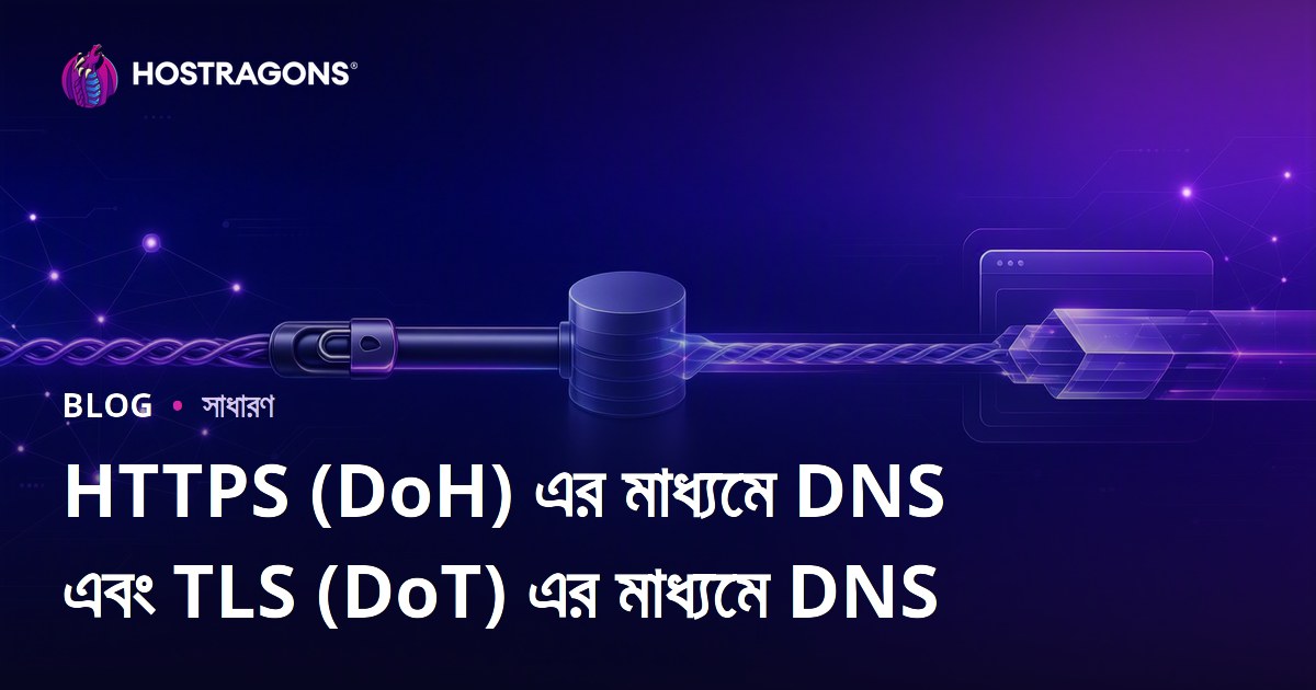 HTTPS (DoH) এর মাধ্যমে DNS এবং TLS (DoT) এর মাধ্যমে DNS