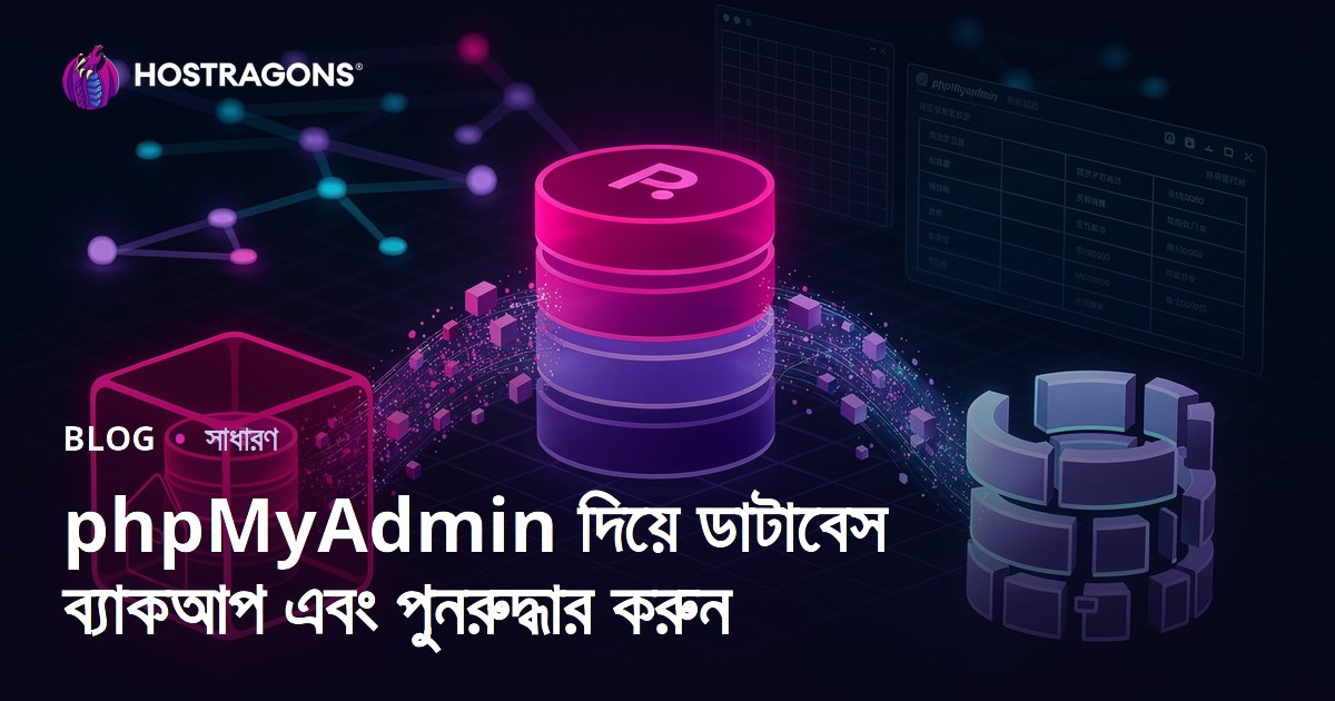 phpMyAdmin দিয়ে ডাটাবেস ব্যাকআপ এবং পুনরুদ্ধার করুন
