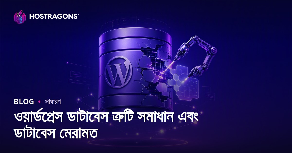 ওয়ার্ডপ্রেস ডাটাবেস ত্রুটি সমাধান এবং ডাটাবেস মেরামত