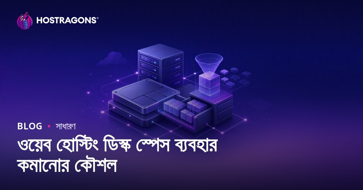 ওয়েব হোস্টিং ডিস্ক স্পেস ব্যবহার কমানোর কৌশল