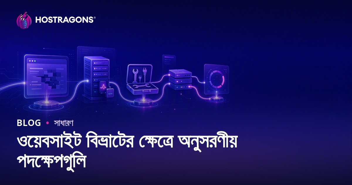 ওয়েবসাইট বিভ্রাটের ক্ষেত্রে অনুসরণীয় পদক্ষেপগুলি