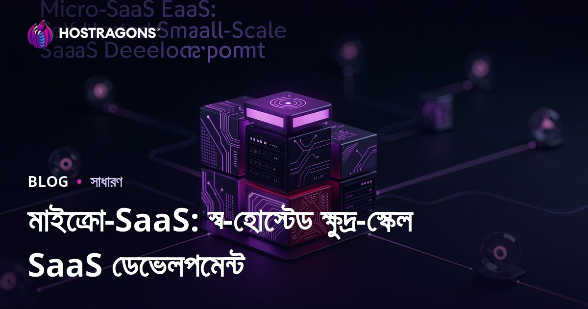 মাইক্রো-SaaS: স্ব-হোস্টেড ক্ষুদ্র-স্কেল SaaS ডেভেলপমেন্ট