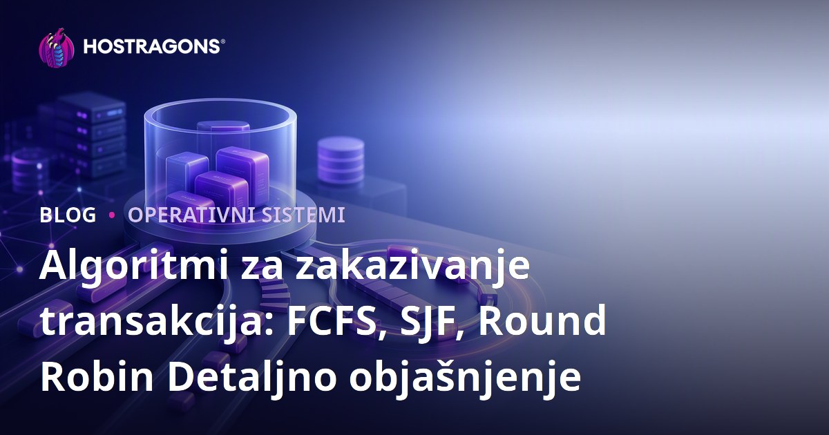 Algoritmi za zakazivanje transakcija: FCFS, SJF, Round Robin Detaljno objašnjenje
