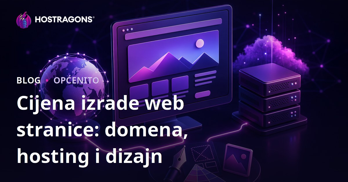 Cijena izrade web stranice: domena, hosting i dizajn