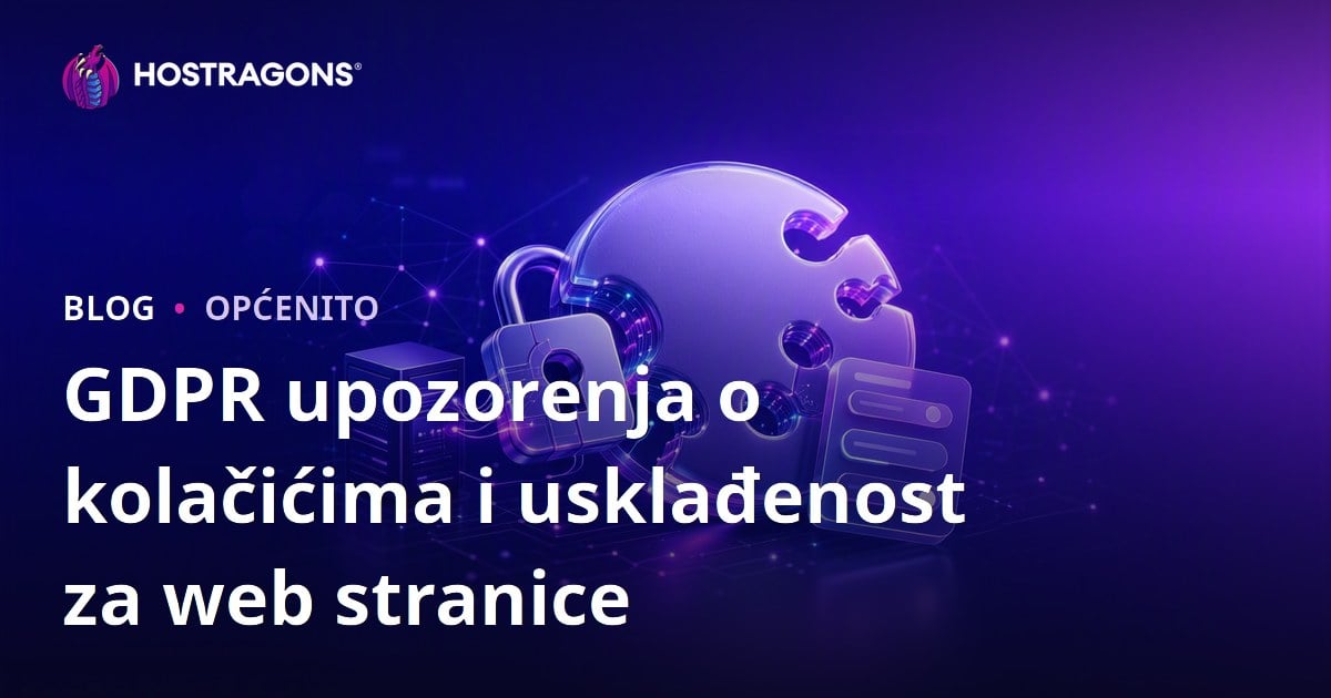 GDPR upozorenja o kolačićima i usklađenost za web stranice