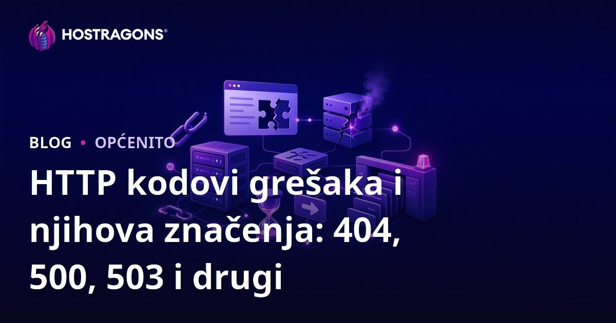 HTTP kodovi grešaka i njihova značenja: 404, 500, 503 i drugi