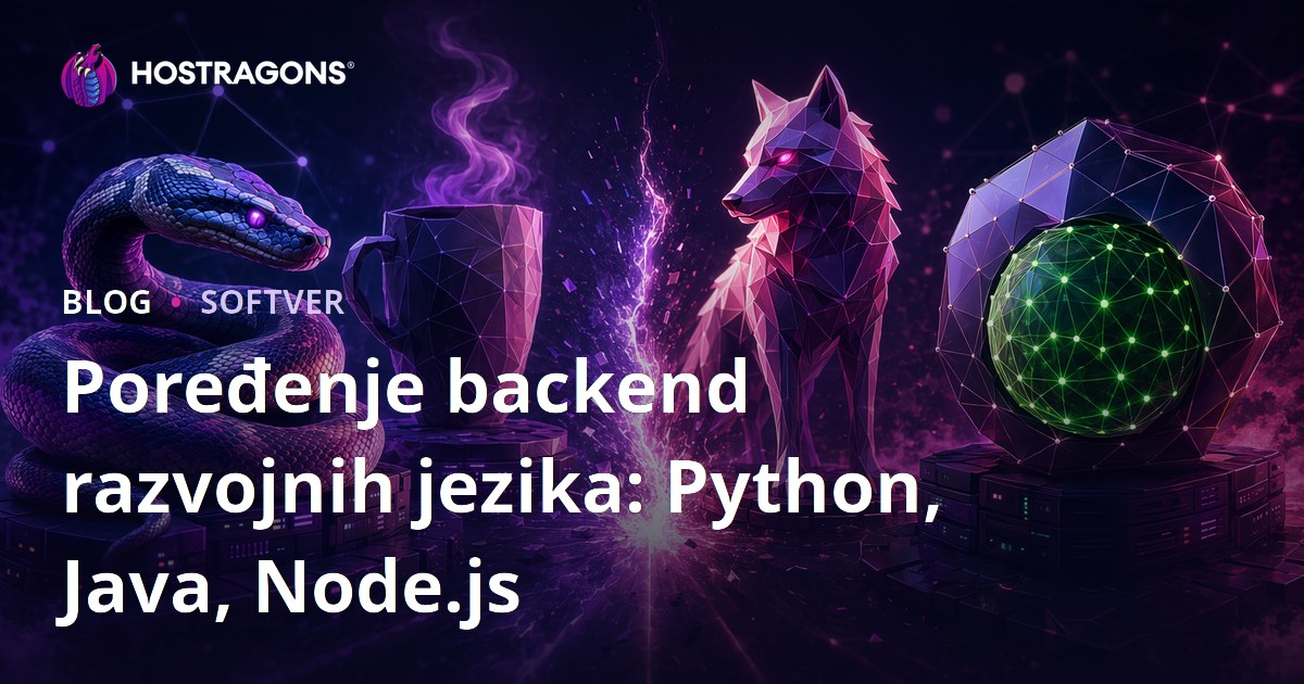 Poređenje backend razvojnih jezika: Python, Java, Node.js
