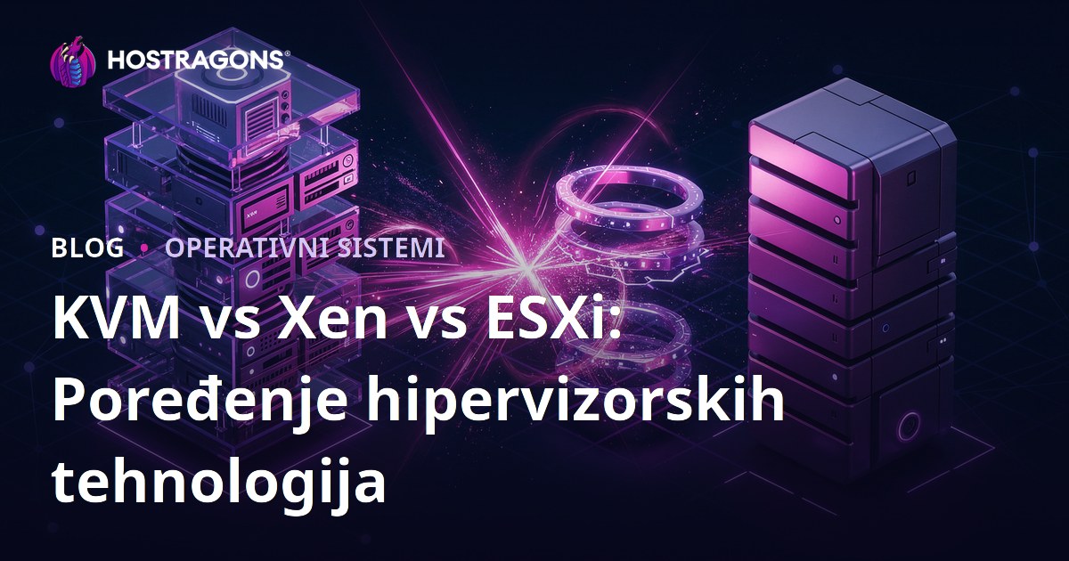 KVM vs Xen vs ESXi: Poređenje hipervizorskih tehnologija