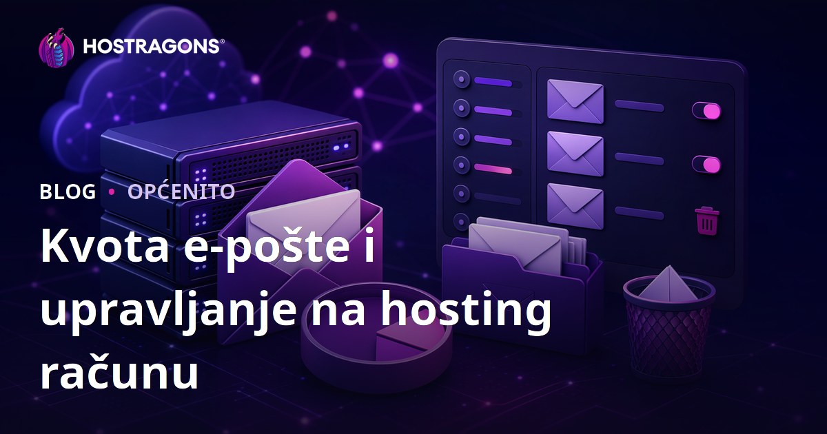 Kvota e-pošte i upravljanje na hosting računu