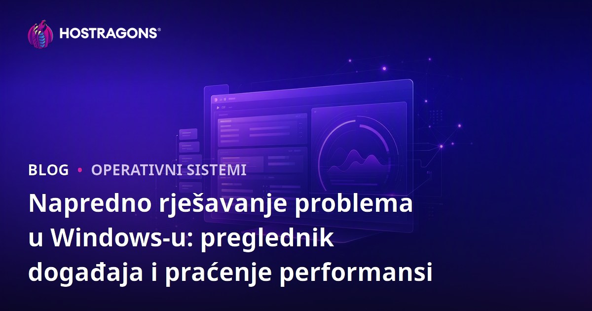 Napredno rješavanje problema u Windows-u: preglednik događaja i praćenje performansi