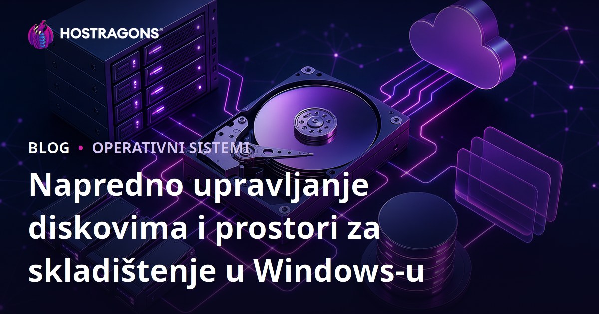 Napredno upravljanje diskovima i prostori za skladištenje u Windows-u