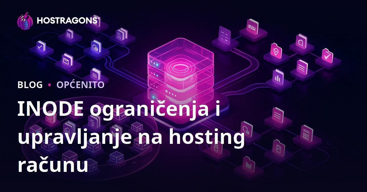 INODE ograničenja i upravljanje na hosting računu