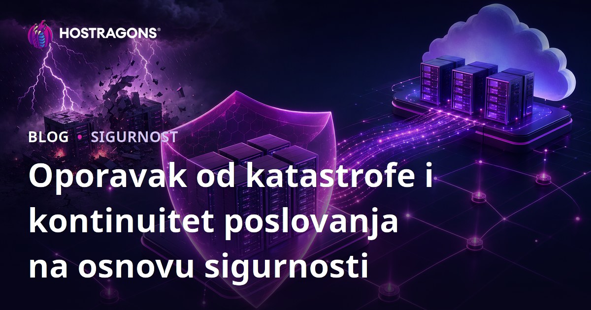 Oporavak od katastrofe i kontinuitet poslovanja na osnovu sigurnosti