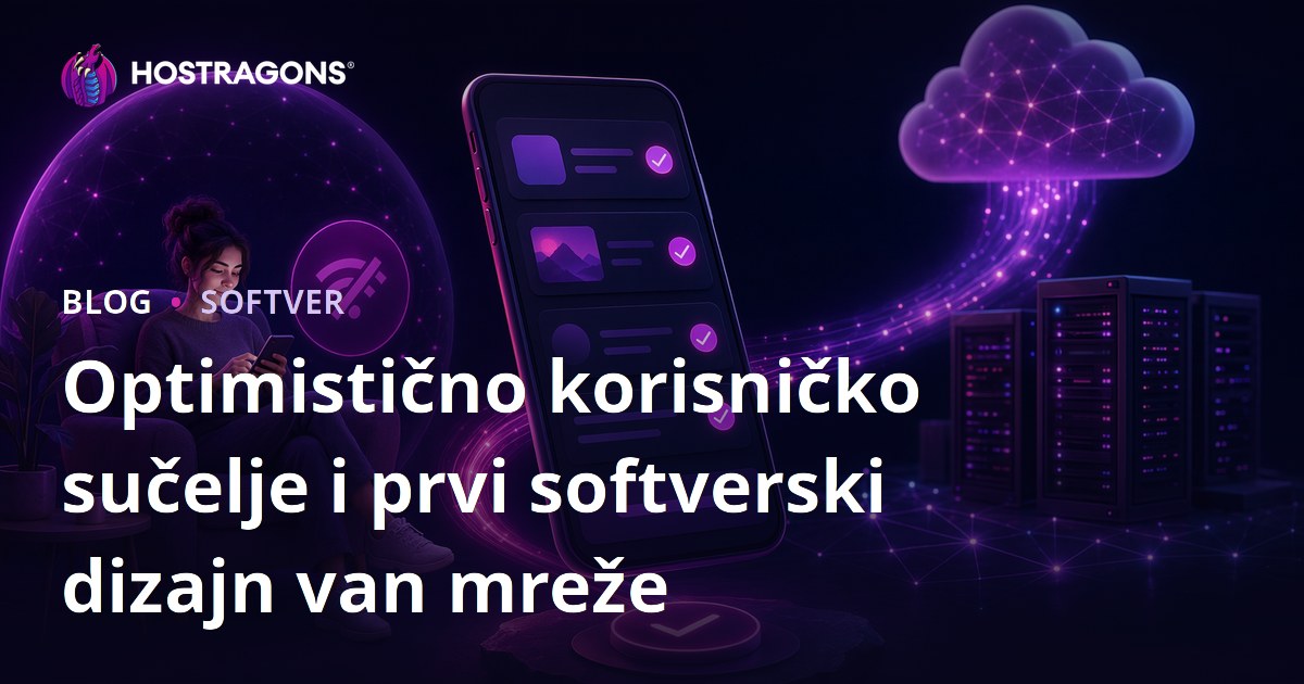 Optimistično korisničko sučelje i prvi softverski dizajn van mreže